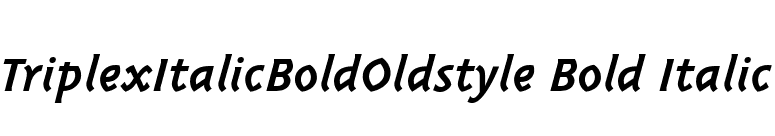 TriplexItalicBoldOldstyle Bold Italic font preview