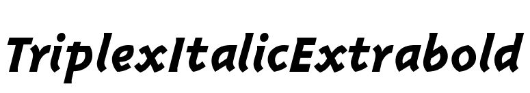 TriplexItalicExtrabold font preview