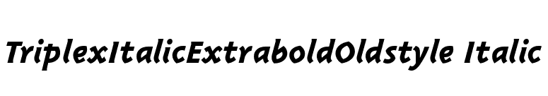 TriplexItalicExtraboldOldstyle Italic font preview