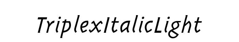 TriplexItalicLight font preview