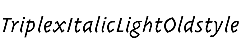 TriplexItalicLightOldstyle font preview
