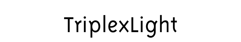 TriplexLight font preview