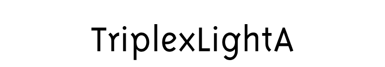 TriplexLightA font preview