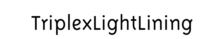 TriplexLightLining font preview