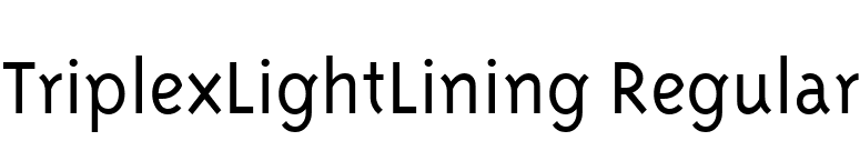 TriplexLightLining Regular font preview