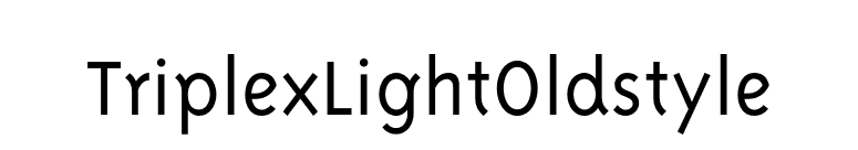 TriplexLightOldstyle font preview