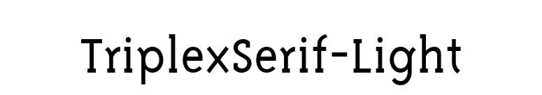 TriplexSerif-Light font preview