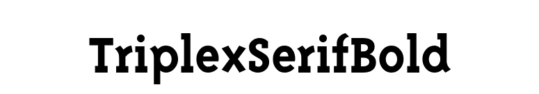 TriplexSerifBold font preview