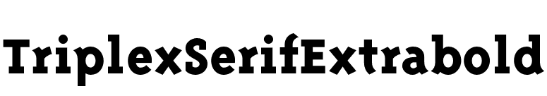 TriplexSerifExtrabold font preview