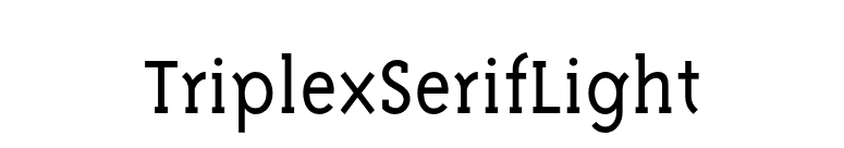 TriplexSerifLight font preview