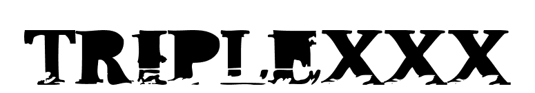 TripleXXX font preview