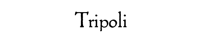 Tripoli font preview