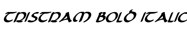 Tristram Bold Italic font preview