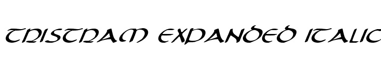 Tristram Expanded Italic font preview