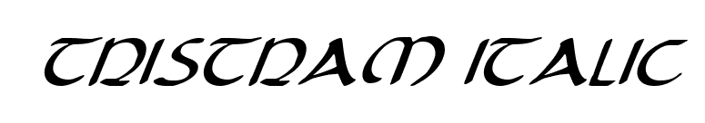 Tristram Italic font preview