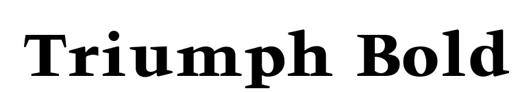 Triumph Bold font preview