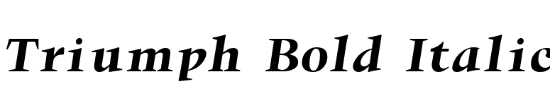 Triumph Bold Italic font preview
