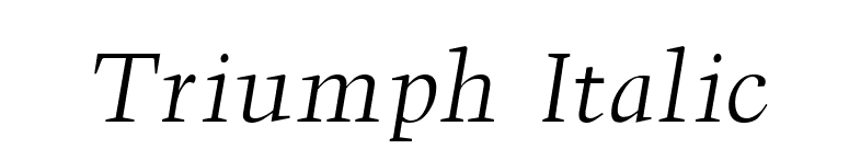 Triumph Italic font preview