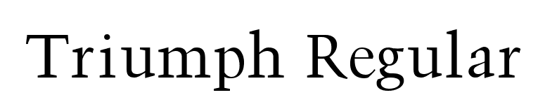 Triumph Regular font preview