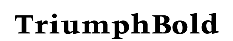 TriumphBold font preview