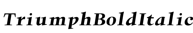 TriumphBoldItalic font preview