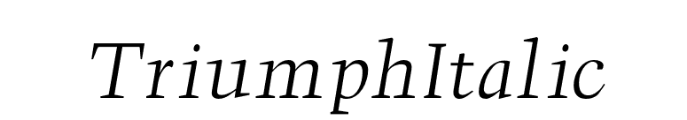 TriumphItalic font preview