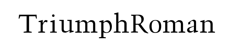 TriumphRoman font preview