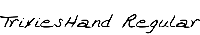 TrixiesHand Regular font preview