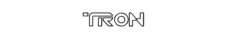 TRON font preview
