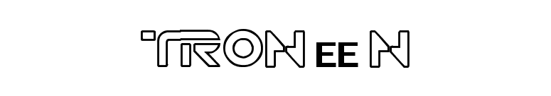 TRON muestre CINE1 font preview