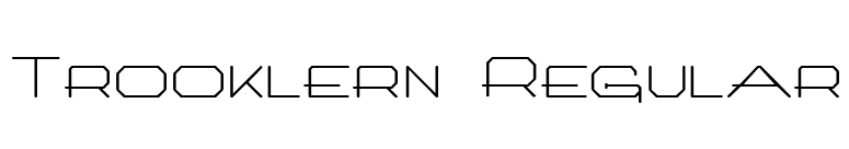 Trooklern Regular font preview