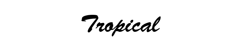 Tropical font preview
