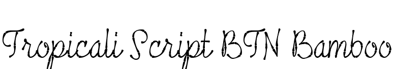 Tropicali Script BTN Bamboo font preview
