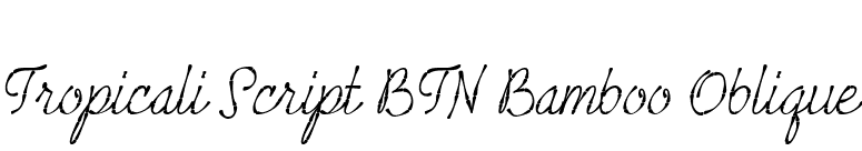 Tropicali Script BTN Bamboo Oblique font preview