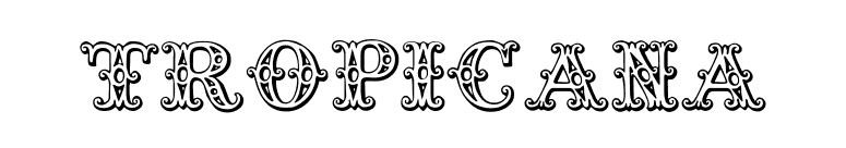 Tropicana font preview