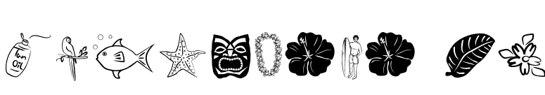 Tropicana BV font preview