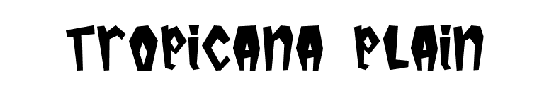 Tropicana Plain font preview