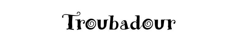 Troubadour font preview