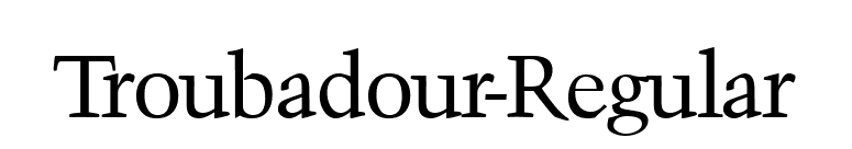 Troubadour-Regular font preview