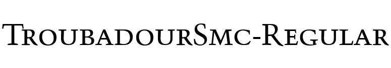 TroubadourSmc-Regular font preview