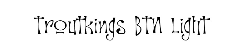 Troutkings BTN Light font preview