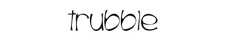 Trubble font preview