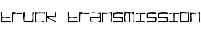 TRUCK Transmission font preview