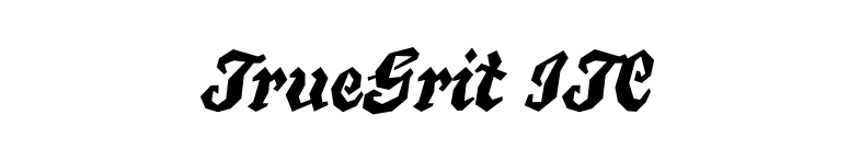 TrueGrit ITC font preview