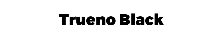 Trueno Black font preview