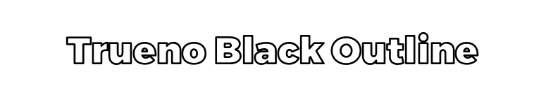 Trueno Black Outline font preview