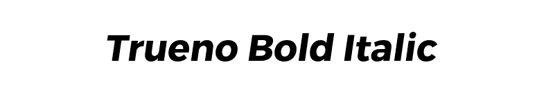 Trueno Bold Italic font preview