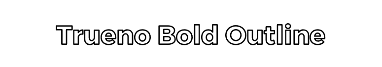 Trueno Bold Outline font preview