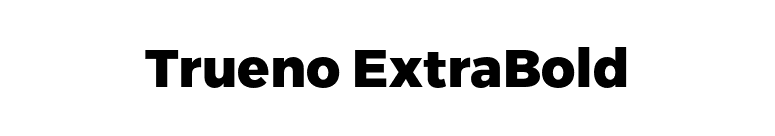 Trueno ExtraBold font preview