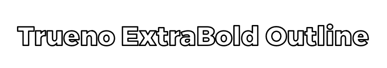 Trueno ExtraBold Outline font preview